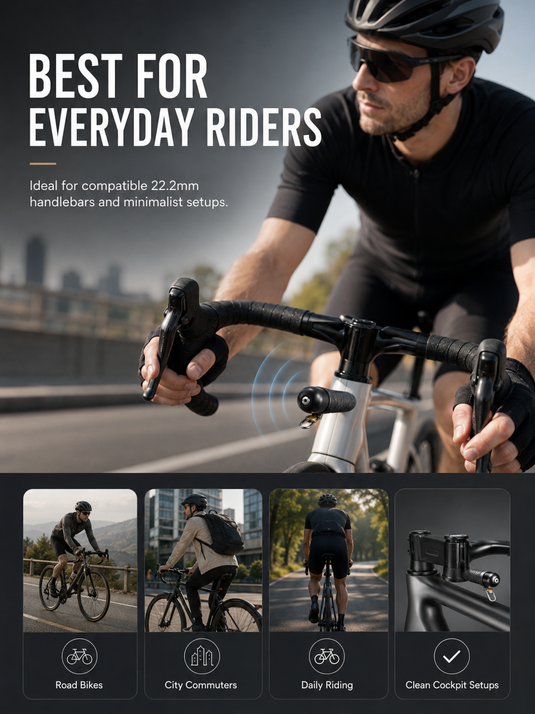 Handlebar Plug-Type Road Bike Bell