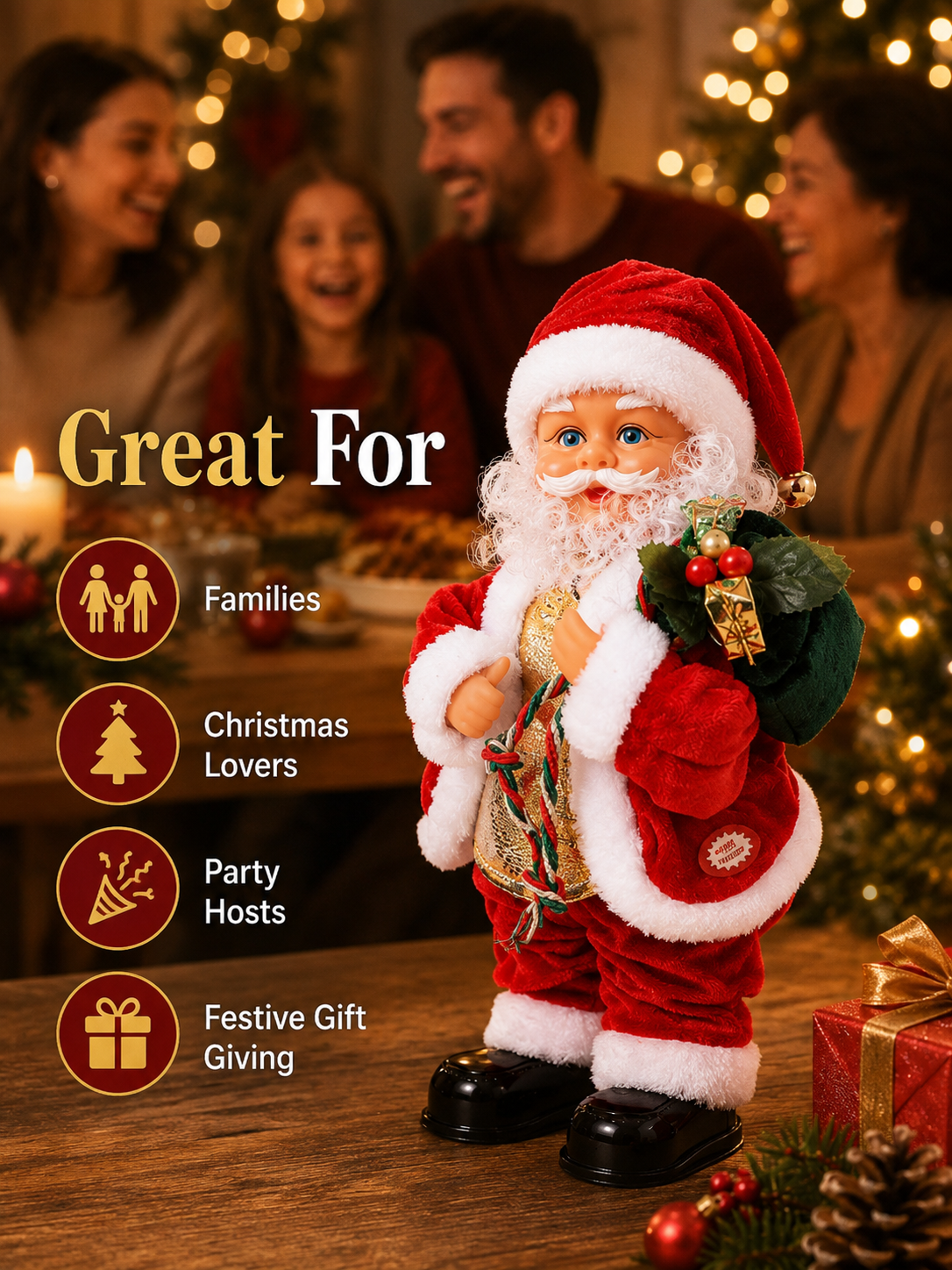 🎅 Dancing Santa Claus Toy with Music