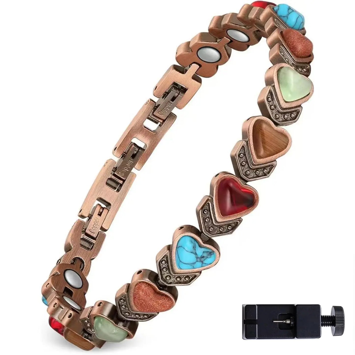 ๐ฅ๐Copper Bracelet for Women, Pure Copper Magnetic Bracelets, Natural Unique Gemstone