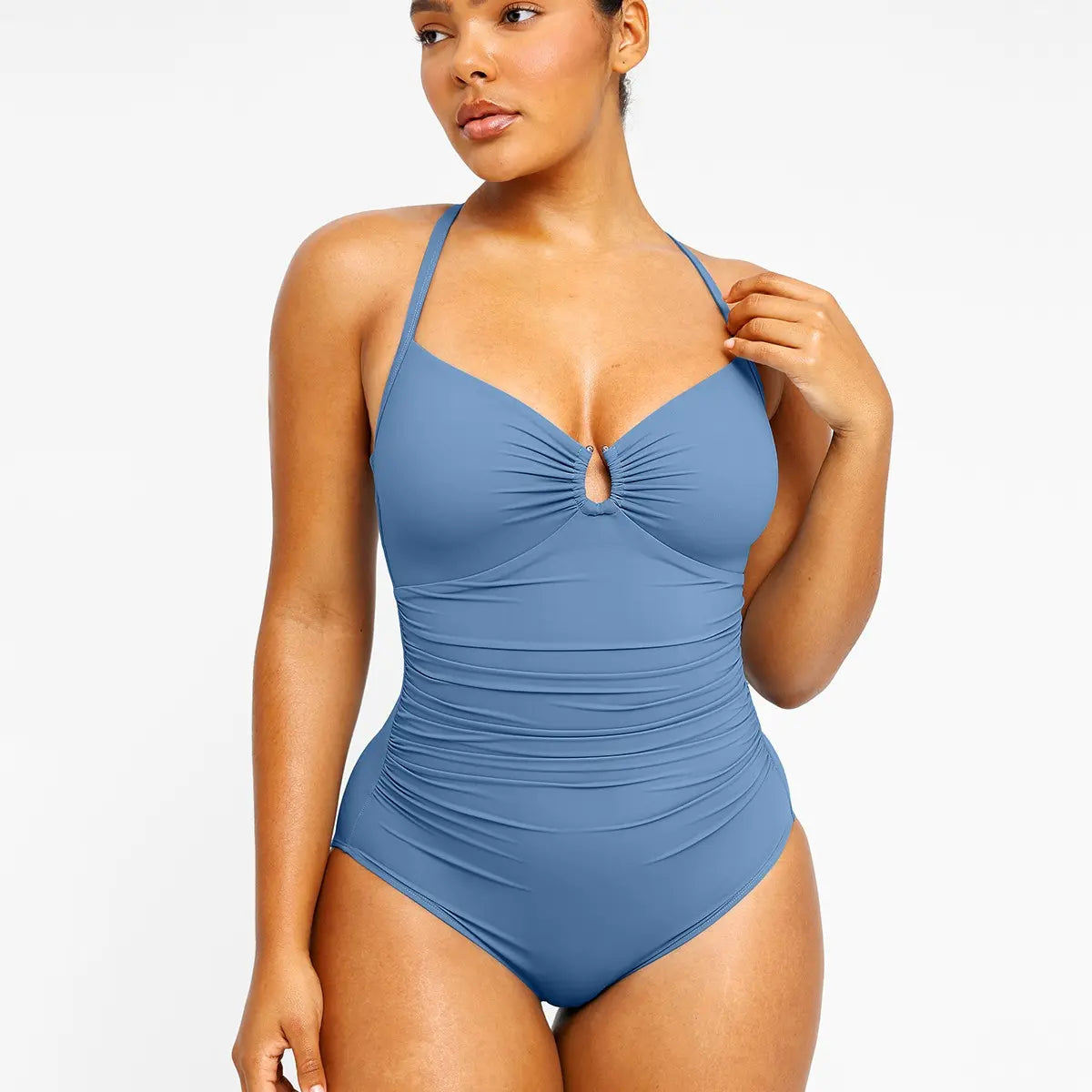 🔥2026 summer trend | Women's U-Ring Cut Out Slimming Swimwear One Piece Tummy Tucking Bathing Suit