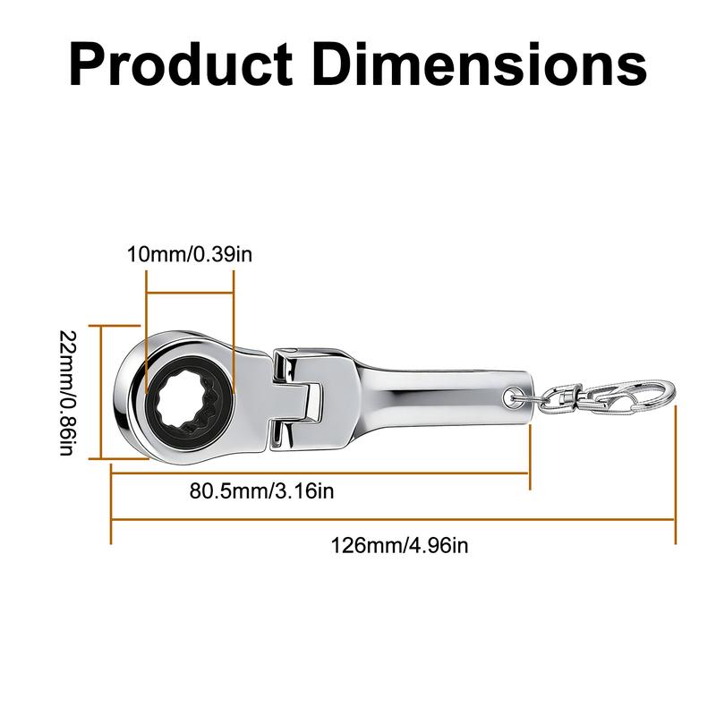 🏆LAST DAY SALE 49% OFF - Mini 10mm Ratchet Wrench Keychain