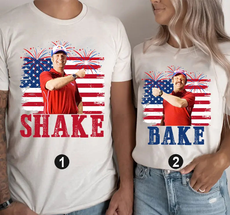 ๐บ๐ธ๐ฅ2 - PACK Shake and Bake 4th Of July T-Shirt