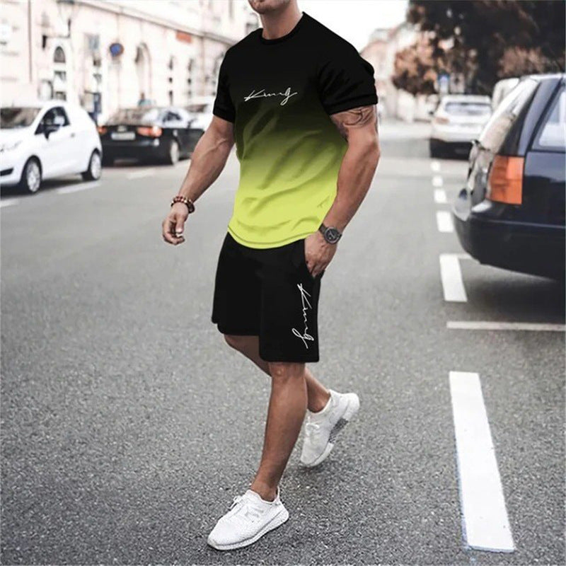 🔥Men's Gradient Fitness 2-Piece Set