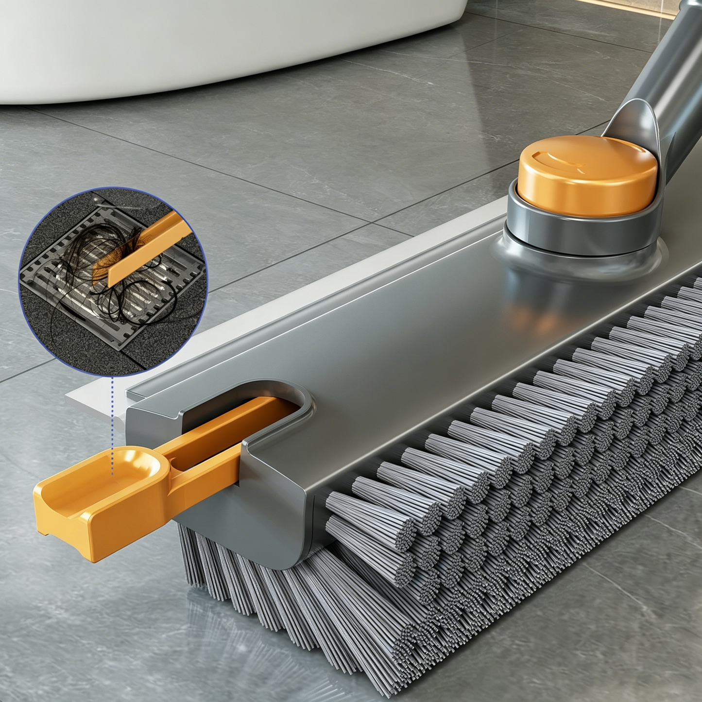 ⚡Hot Sales 49% OFF🔥Floor Scrub Brush Bathtub Brush with Long Handle 3 in 1