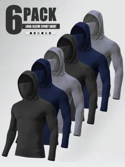 UPF 50+ Protection 6-Pack | Lightweight Active Hoodies for Men – Breathable, Quick-Dry & Built for The Outdoors