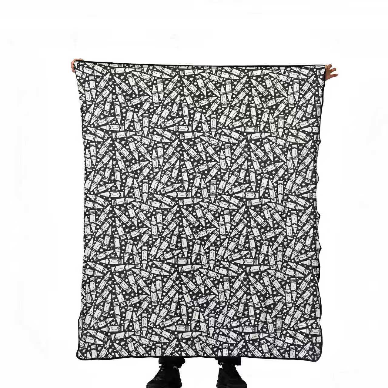 DIY Drawing Blanket with 24 Colors Markers, Doodle Your Own Blankets, Customizable Washable Paint & Play Blankets for Adults