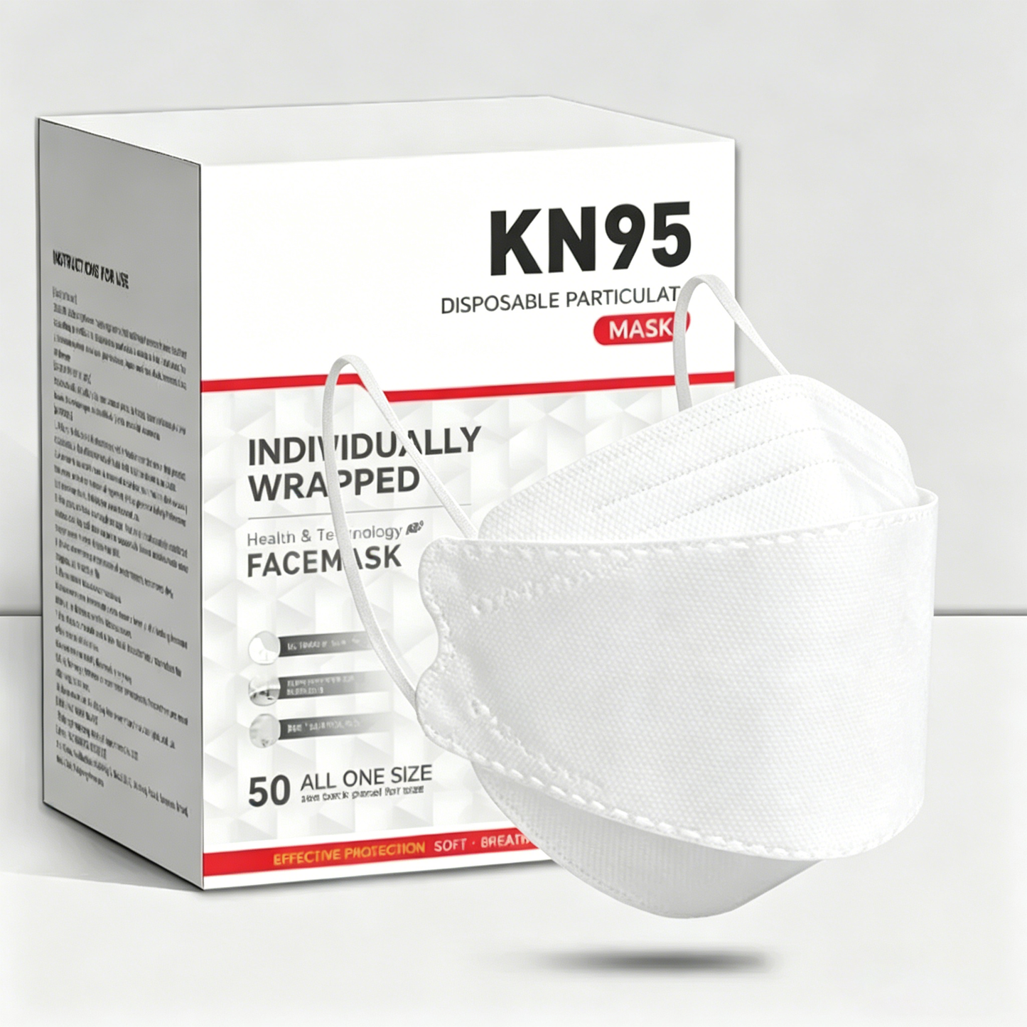 200pcs KN95 Face Masks Disposable 5-Layer Protection