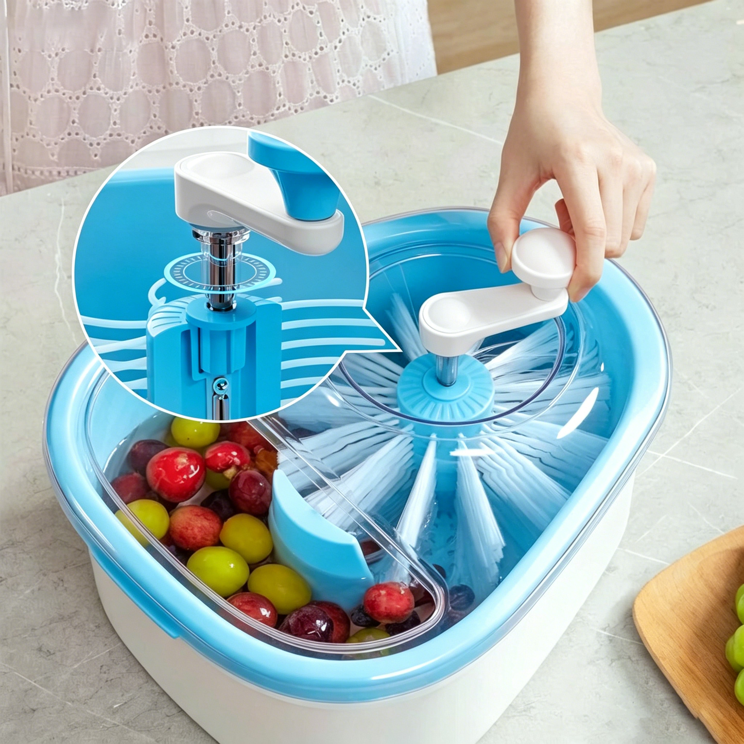 ✨ Best Seller | 720° Fruit & Vegetable Cleaning Spinner