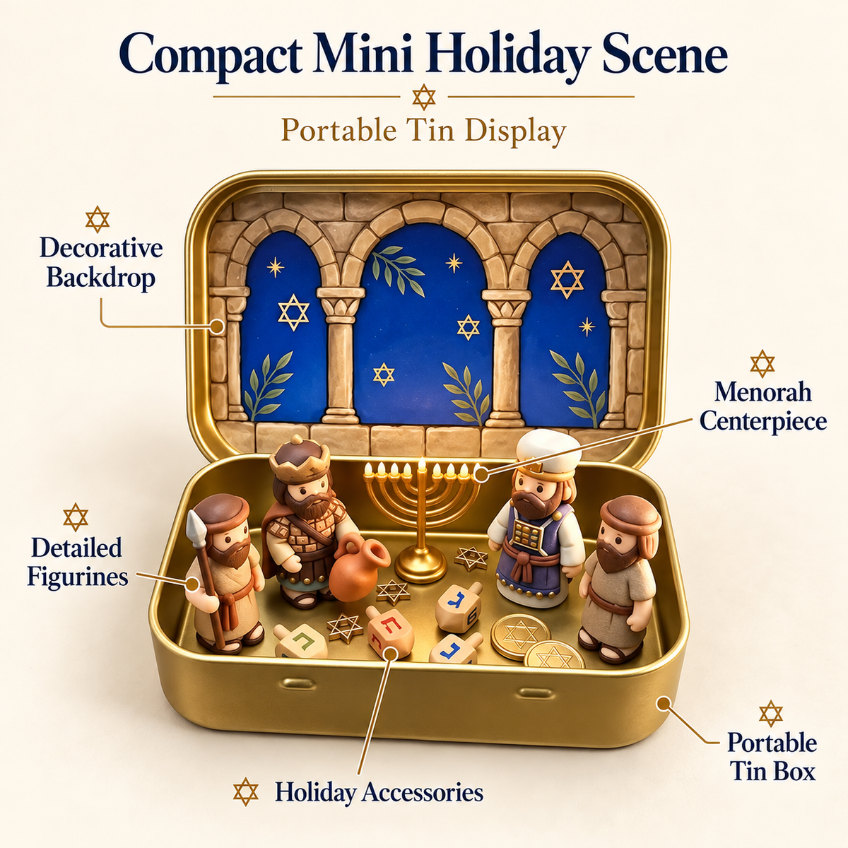✝️Faith Trend|Daily 1000+ Sold|Mini Christmas Nativity Set in Tin Box