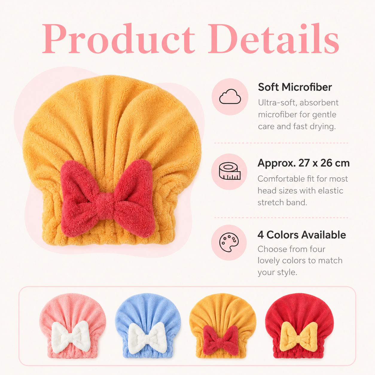 🎁Hot Sale 49% OFF🔥Women's super absorbent and quick-drying hair drying cap