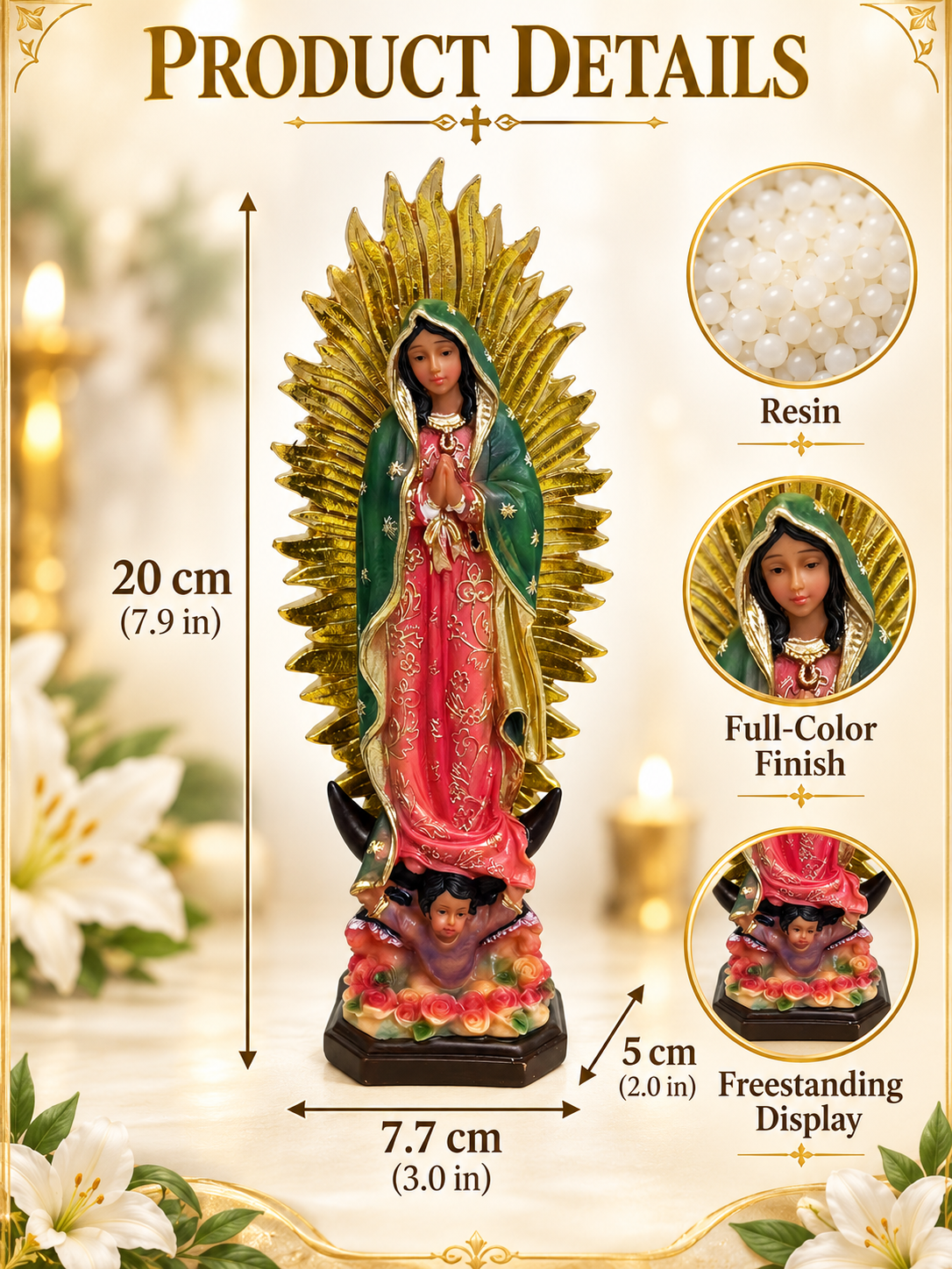 π Spiritual Decor Deal β Our Lady of Guadalupe Figurine β¨ Large Religious Statue for Home, Prayer Spaces & Meaningful Display ποΈ