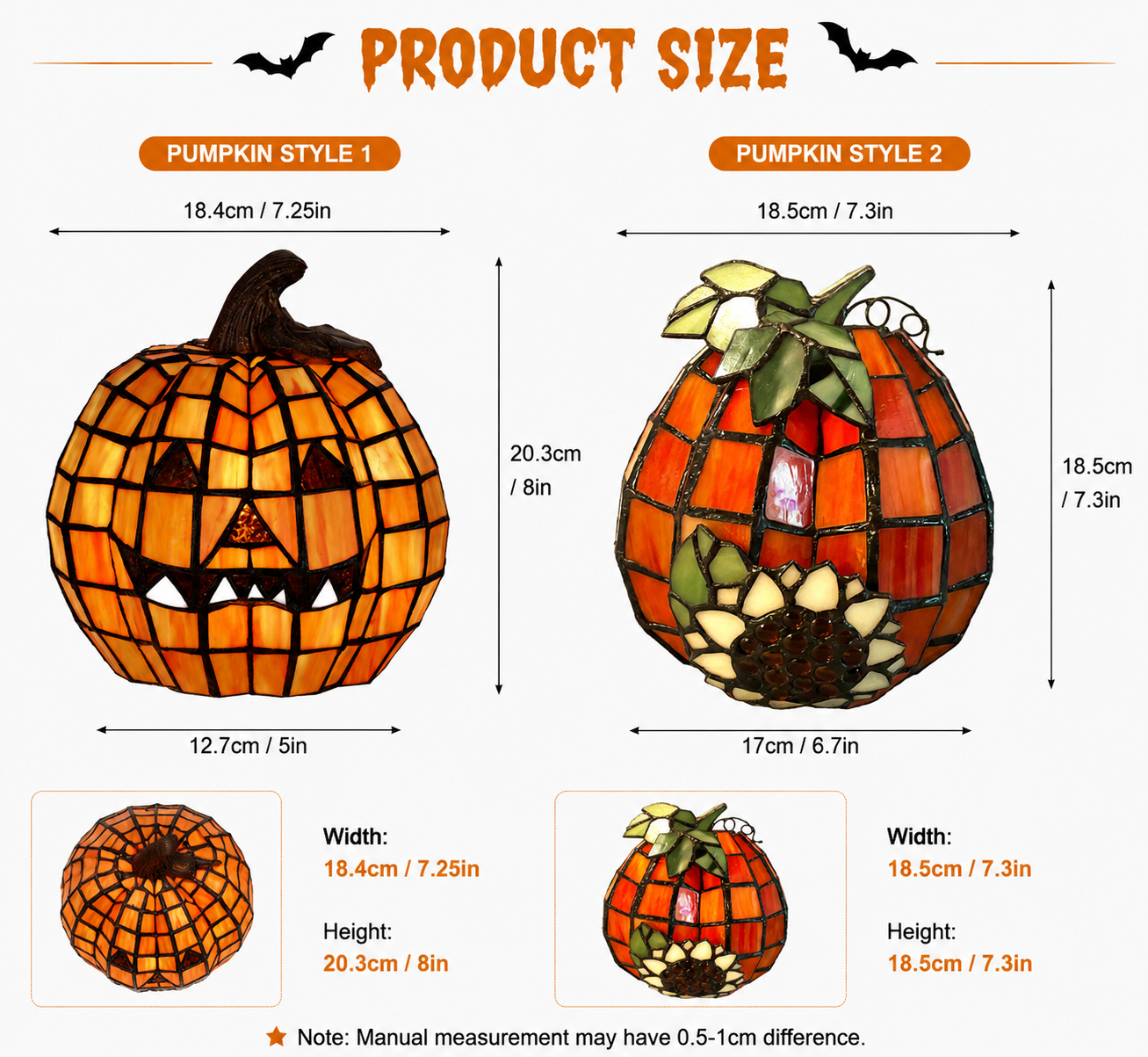 π Halloween Pumpkin LED Light | Spooky Jack-Oβ-Lantern Atmosphere Lamp for Home Decoration