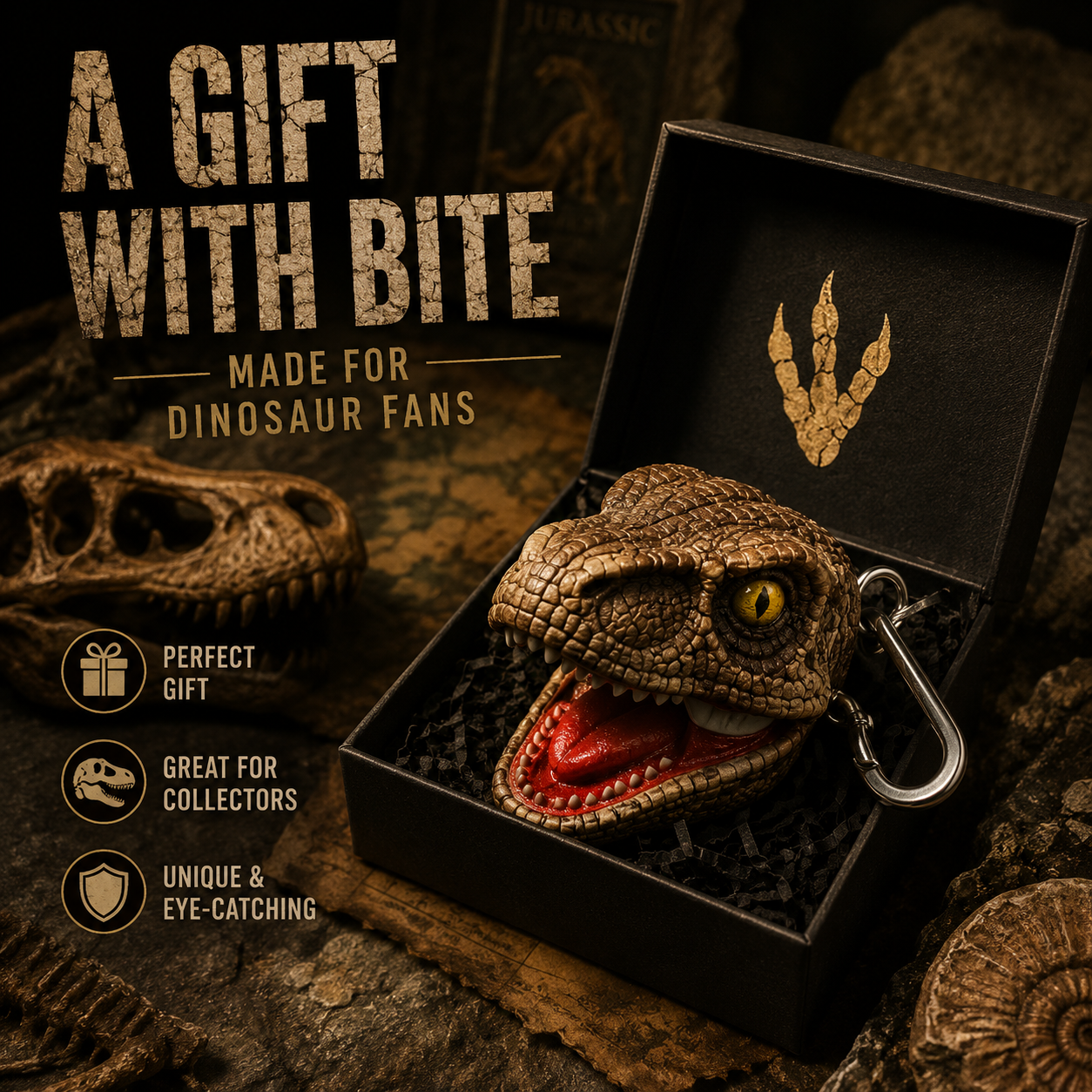 π¦ Velociraptor AirPods 4 Case β Handcrafted Dinosaur Head Cover