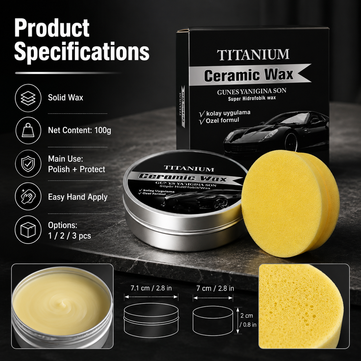 🚗 Hot Deal | Titanium Ceramic Car Wax – Long-Lasting Protection