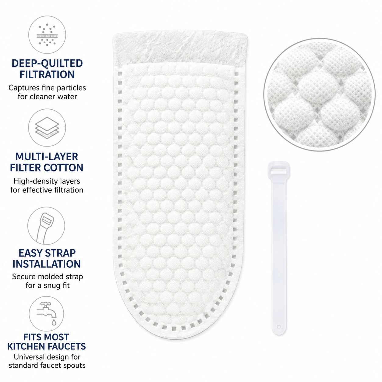 🔥 Hot Selling Faucet Filter Bag, Faucet Water Filter Bag, Faucet Filter Cotton Bag for Kitchen Sink
