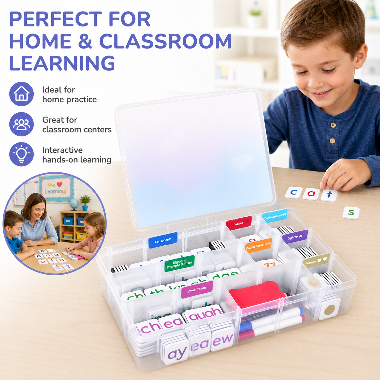 📚 Make Phonics Fun | 265-Piece Magnetic Letter Learning Set