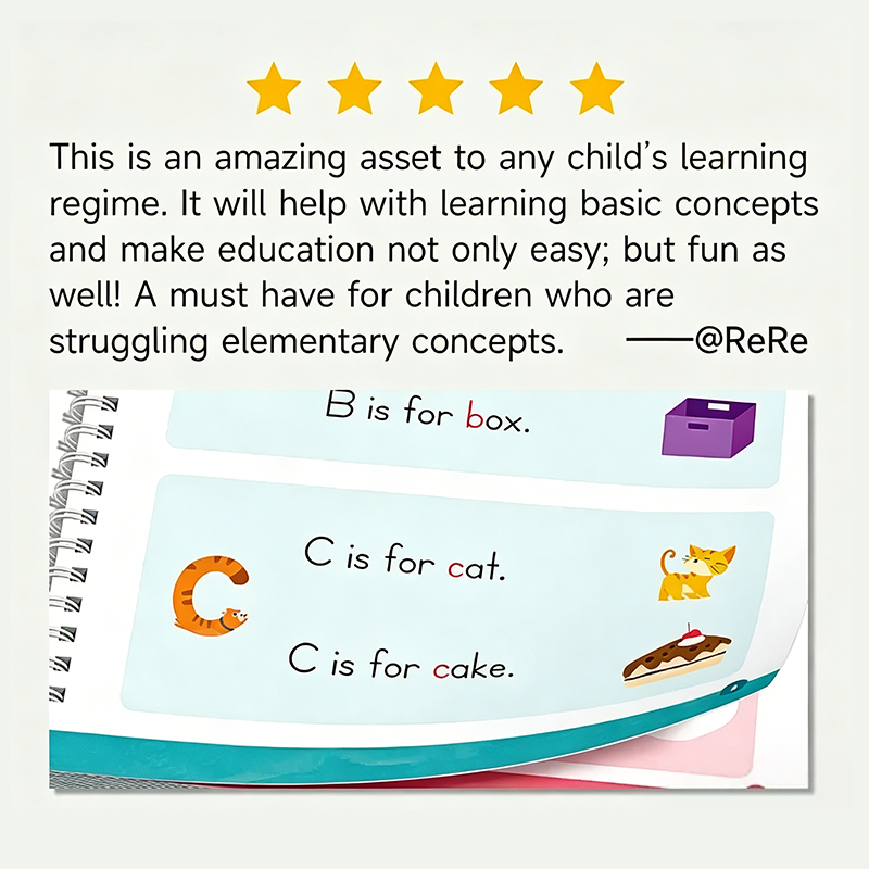 🖍️Kids Reusable Writing Workbook, Early Learning Gift