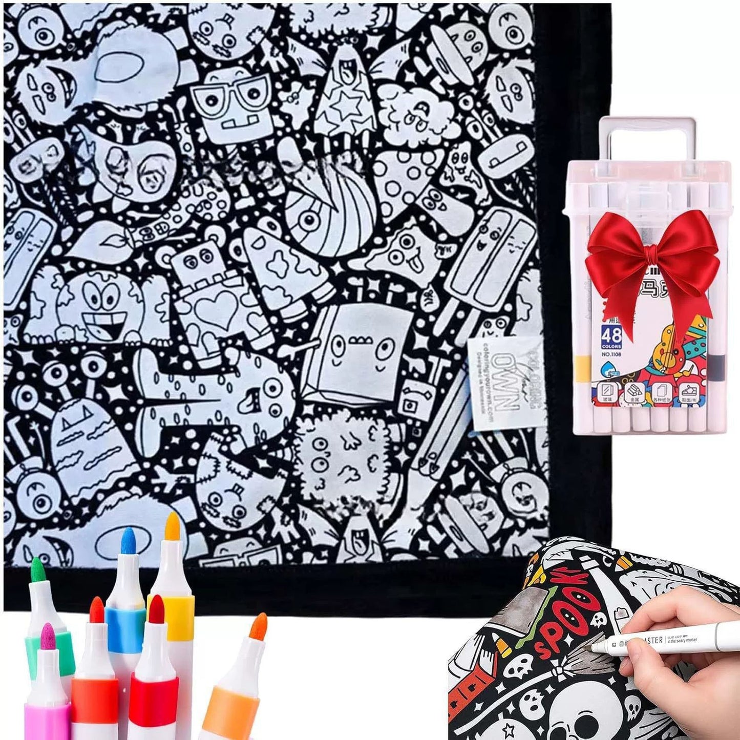 🎨✨DIY Coloring Blanket With Markers