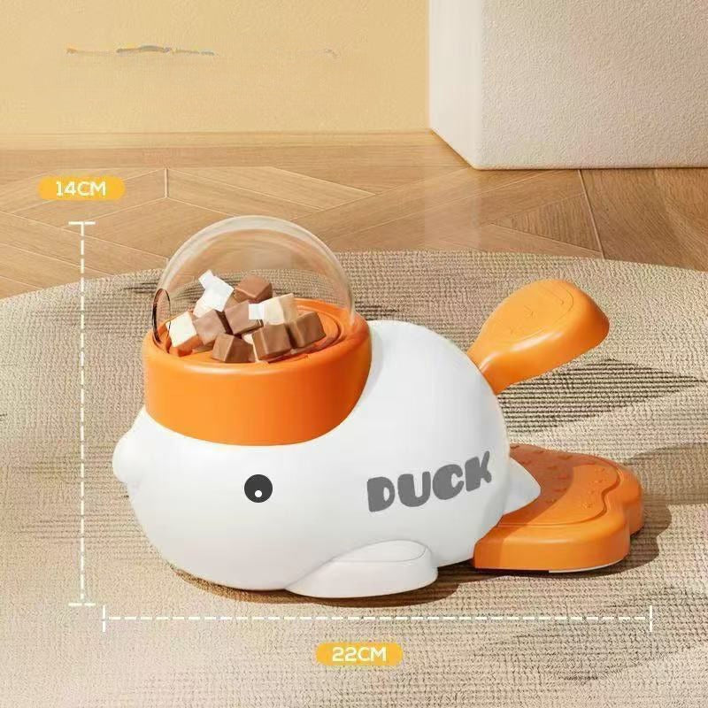 🦆 Duck Puzzle Feeder – IQ Treat Toy for Cats & Small Dogs,