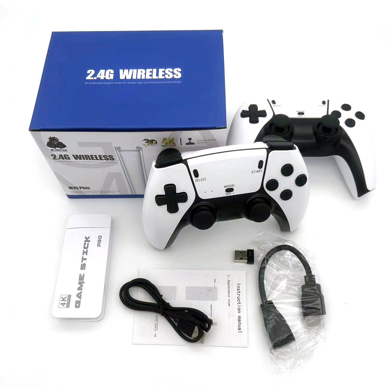 โจ๐2026 Retro Gaming Console Stick with 4K HDMI, Dual 2.4G Wireless Controller