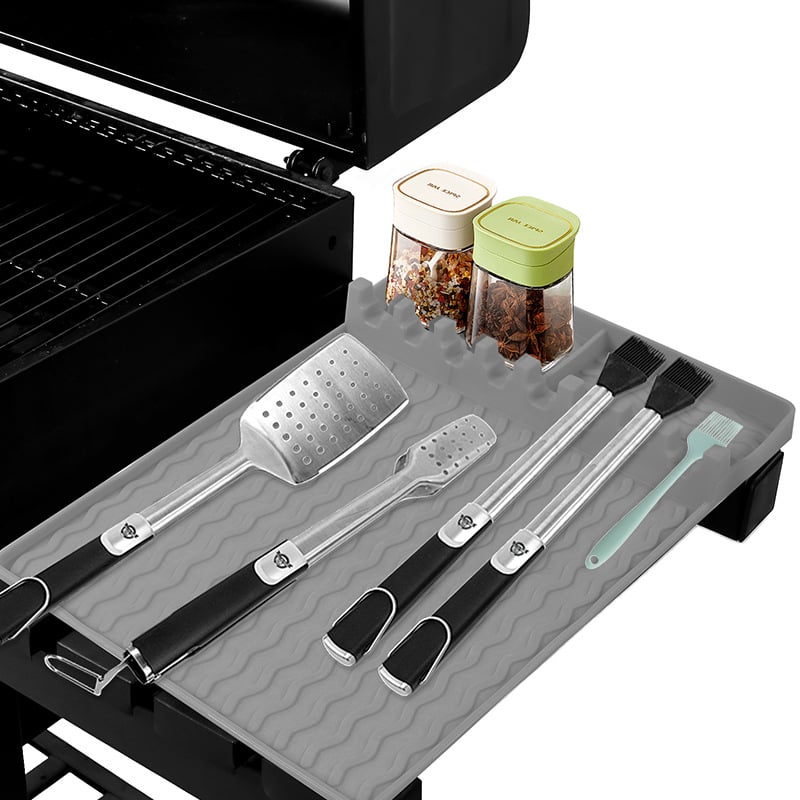 đSilicone BBQ Side Shelf Mat â Keep Tools Clean & Close
