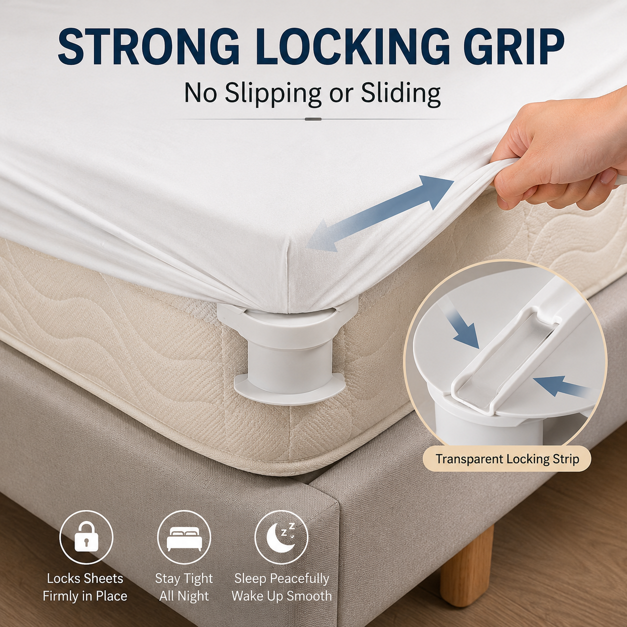 ποΈ Invisible Bed Sheet Holders β Keep Sheets Tight & Wrinkle-Free