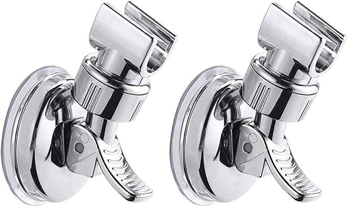 Adjustable shower head holder - Detachable shower head holder with suction cup - Drill-free shower head holde