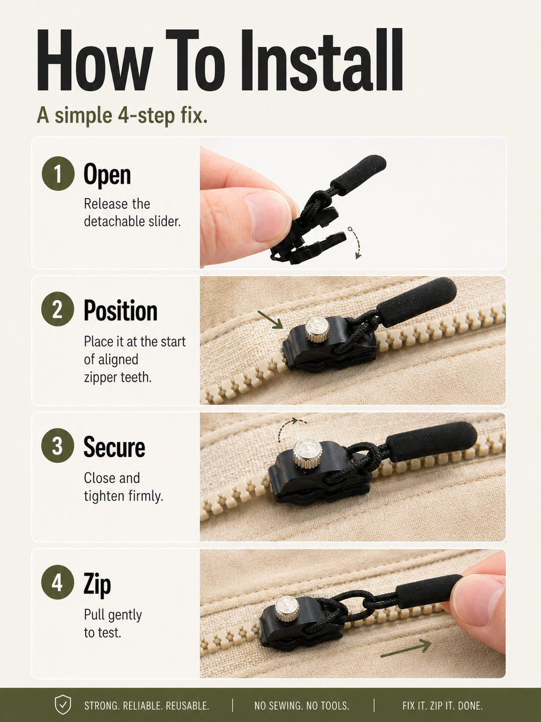🧵Universal Detachable Zipper Repairer