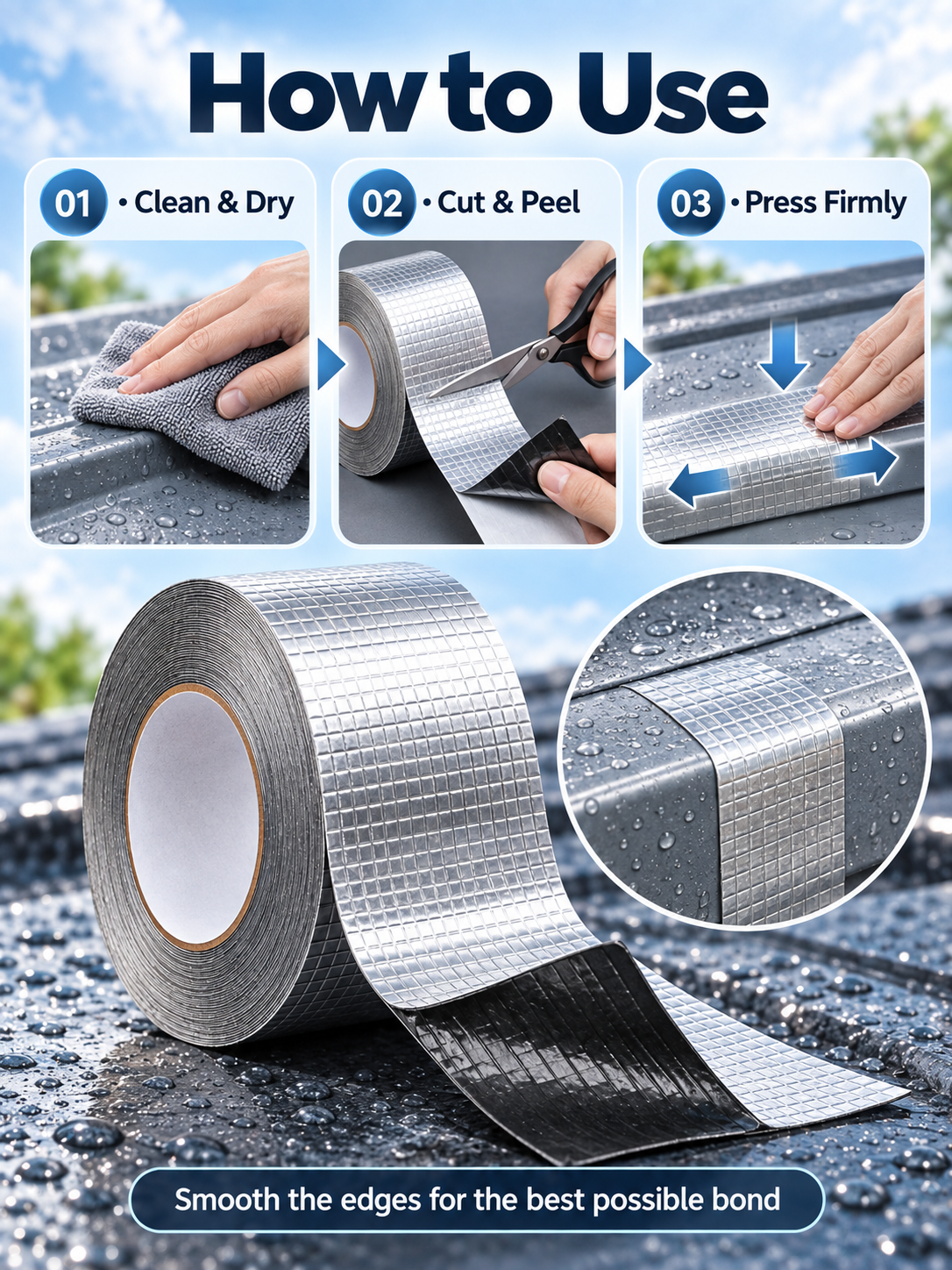 🛠️ Heavy-Duty Butyl Waterproof Repair Tape