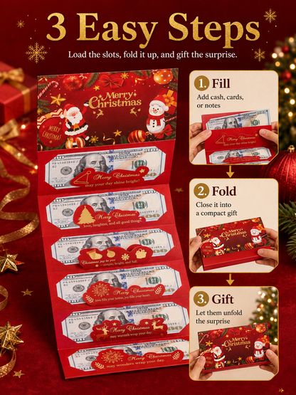 🎁6-Slot Christmas Cash Gift Envelope