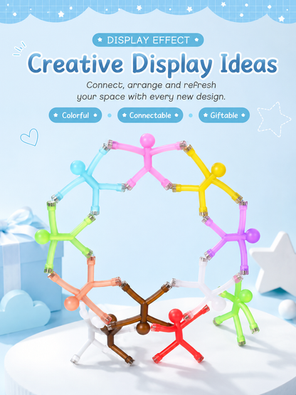 Magnetic Fidget Figures – 10PC Bend, Snap & Connect Set