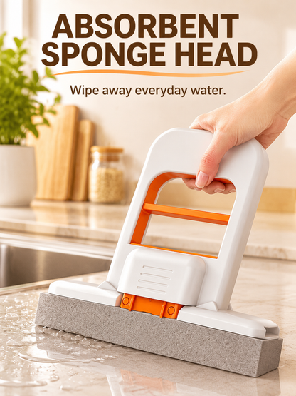 🧽 Foldable Handheld Sponge Squeegee – Quick Water Removal & Easy Countertop Cleaning