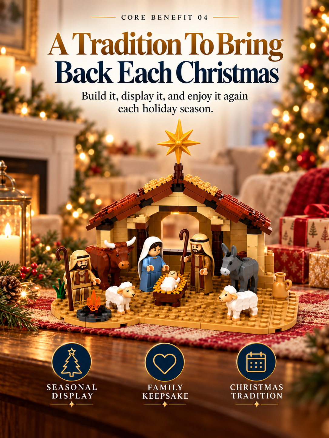 🔥 Build The Christmas Story – Nativity Scene Building Block Set