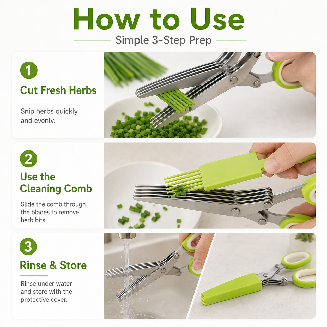 ✂️Herb Scissors 5 Blade Kitchen Shears