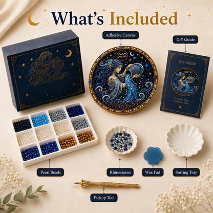 🔥 Only a few sets left!💎 12 Zodiac Signs Pearl Art Kit