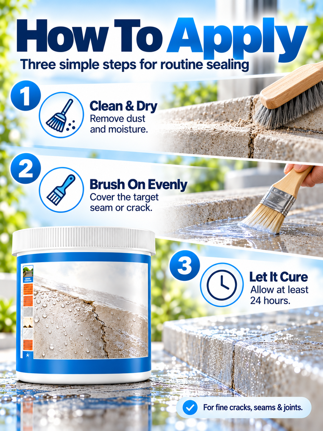 💧 Clear Waterproof Repair Sealant – Invisible Brush-On Leak Protection for Roofs, Tiles & Walls 🏠✨