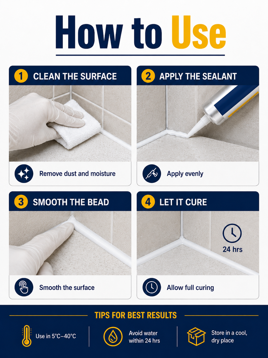 💧 High-Performance Waterproof Sealant – Seal Leaks, Gaps & Joints with Ease