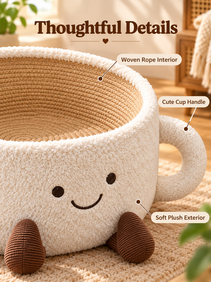 ☕Cloud Coffee Cup Cat Scratcher Bed