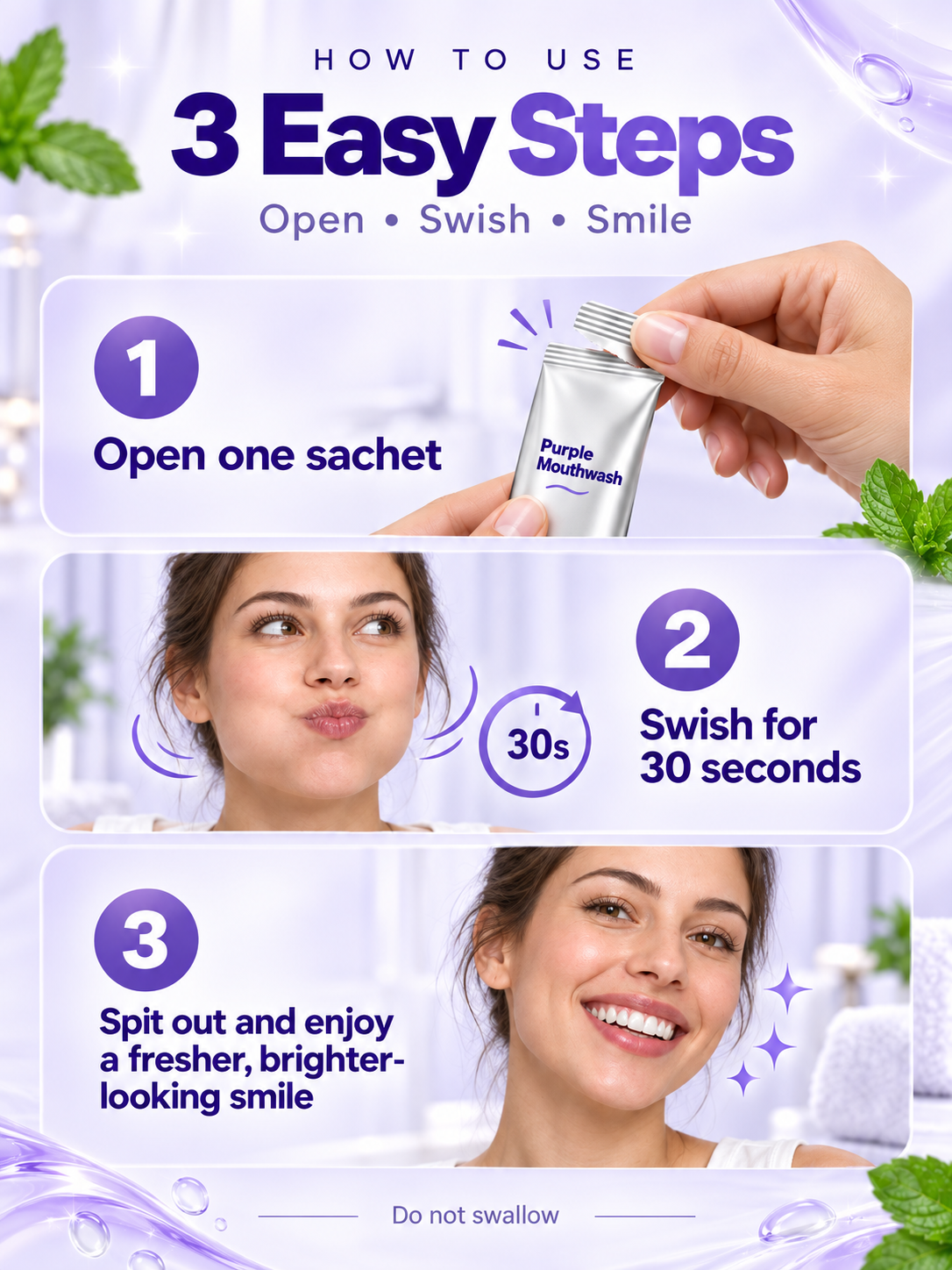 💜 Purple Color-Correcting Mouthwash – A Brighter-Looking Smile in 30 Seconds✨