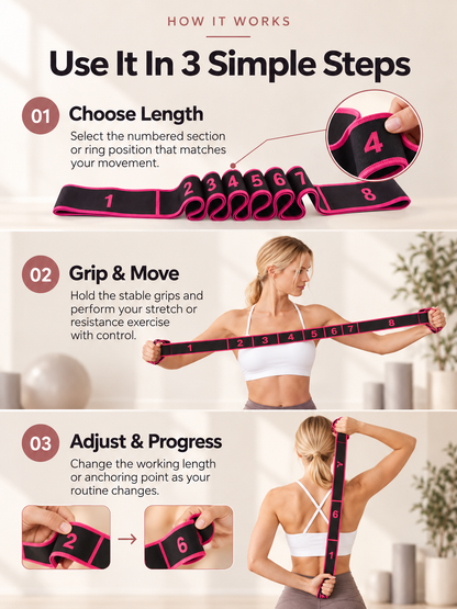 Multi-Ring Resistance Bands for Stretching & Training