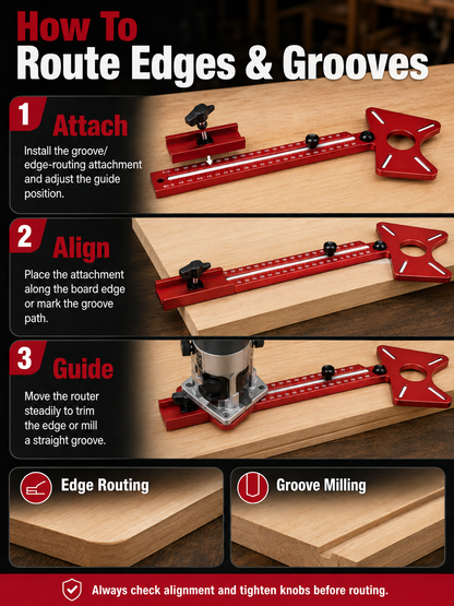 📏3-in-1 Router Circle Cutting Guide