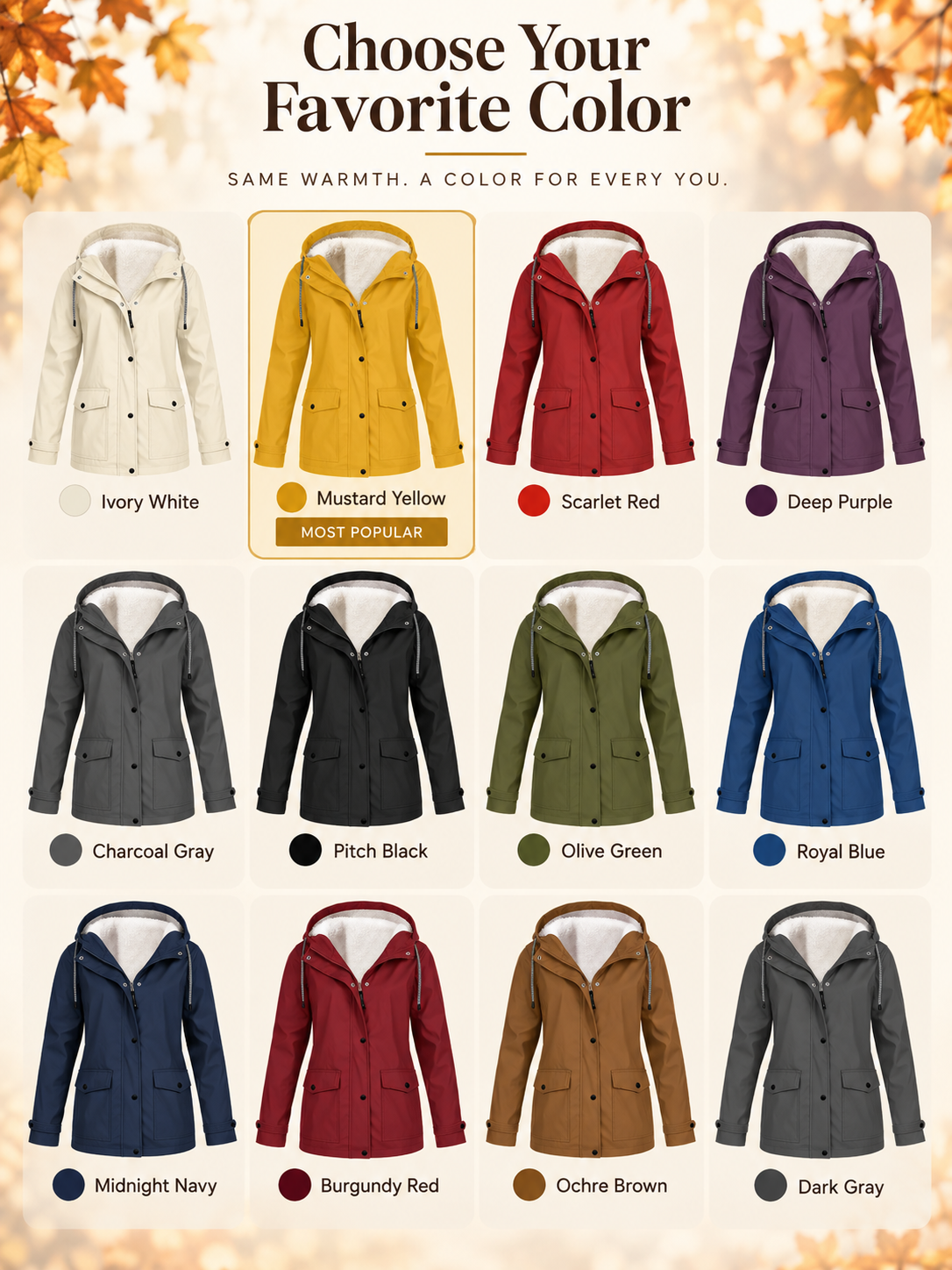 ❤️‍🔥 Women's Plush-Lined Windproof Hooded Jacket