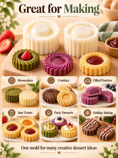 🥮 2-in-1 Double-Ended Pastry Mold – Scalloped & Spiral Dessert Press  Shopify