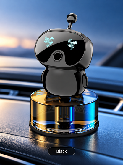 🤖 Smart Car Air Freshener – Rechargeable LED Expression Aroma Diffuser For A Fresh & Fun Drive