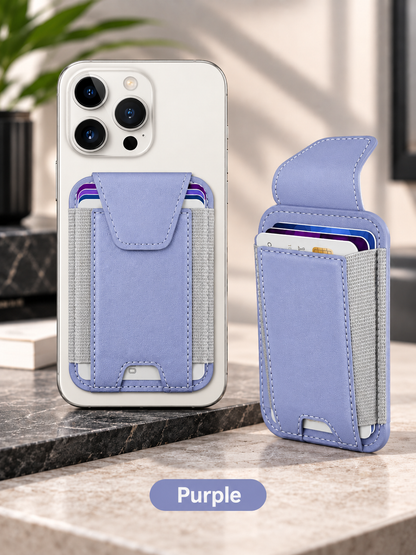 🧲 Magnetic Phone Wallet with Rotating Stand