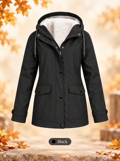 ❤️‍🔥 Women's Plush-Lined Windproof Hooded Jacket
