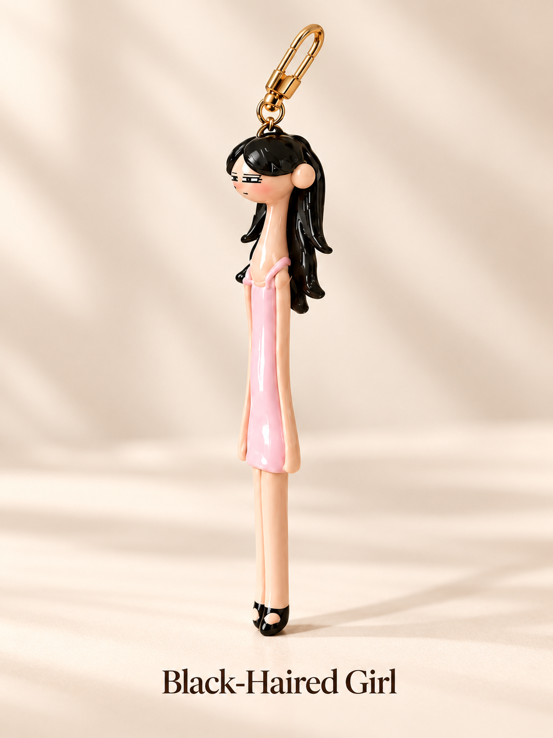 👗 Fashion Doll Bag Charm – Elegant Girl Keychain Pendant