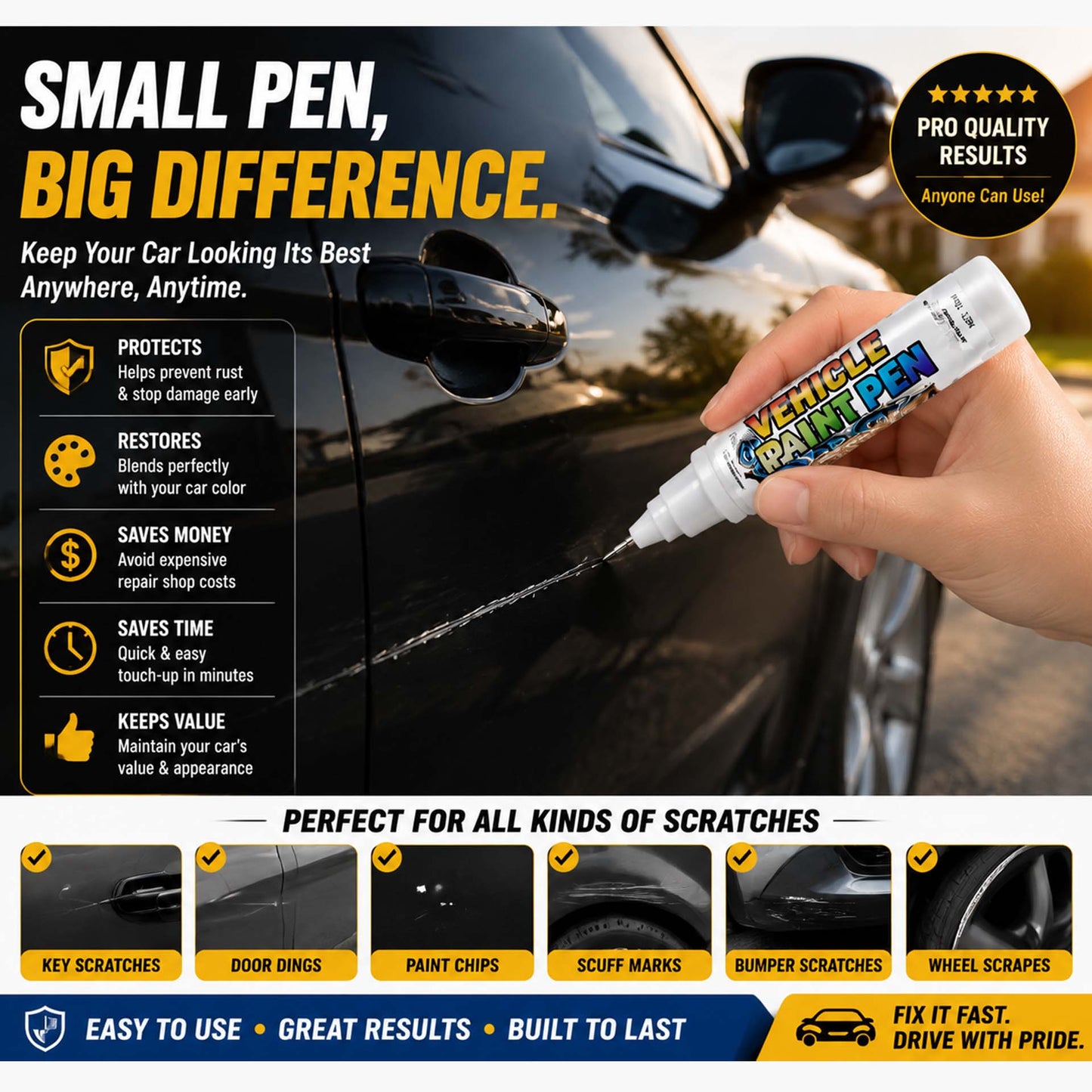 🔥 50% OFF TODAY |🚗 Car Scratch Repair Pen – Quick Touch Up Paint For Car Scratches