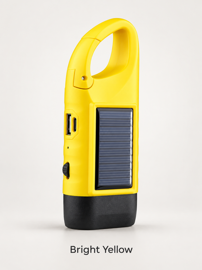 🔦 5-in-1 Emergency Hand-Crank Flashlight – Solar & Dynamo Rechargeable Outdoor Light