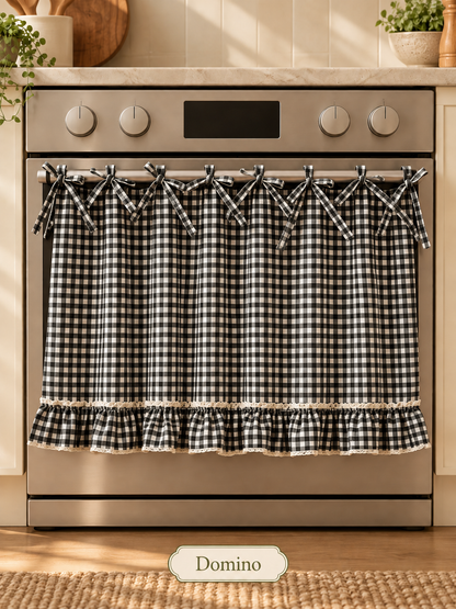 🧺 Handmade Oven Skirts | Farmhouse Kitchen Décor🔒 Heat-Resistant | 🎀 Effortless Install | ✨ Hide Clutter & Elevate Style